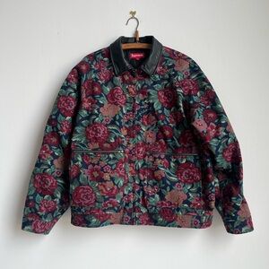 Supreme Leather Collar Work Jacket